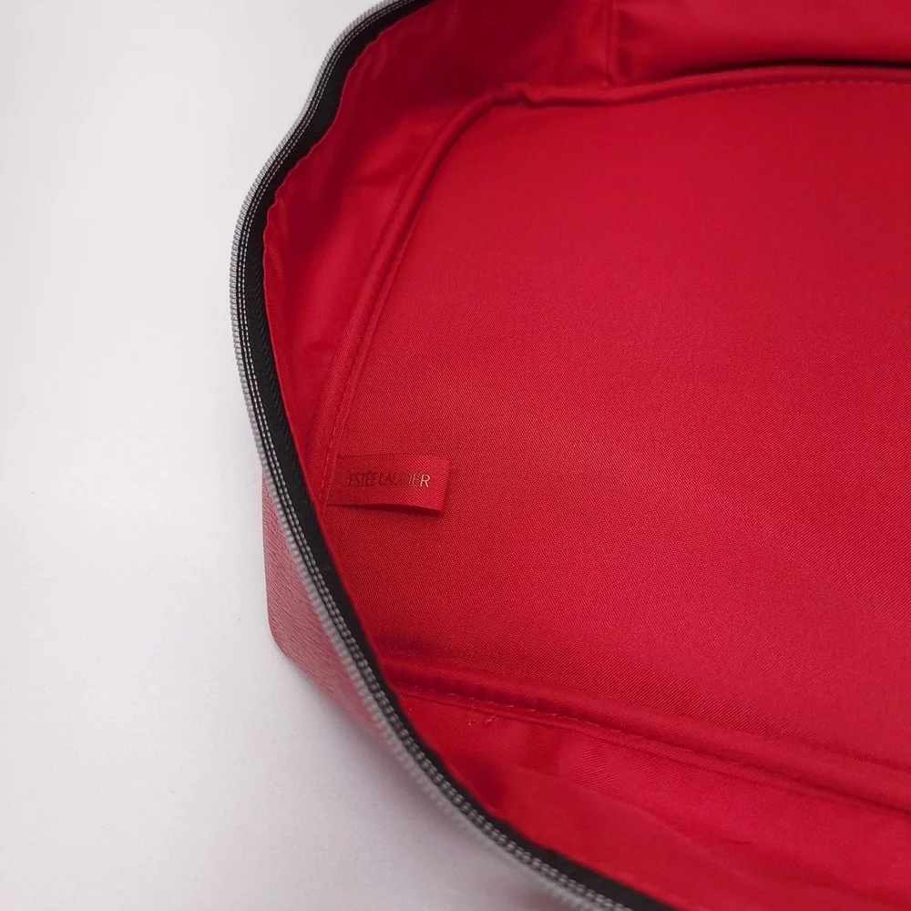 Estee‎ Lauder Makeup Case Bag Tote Red Playing Card  Travel 12.5x9.5x4